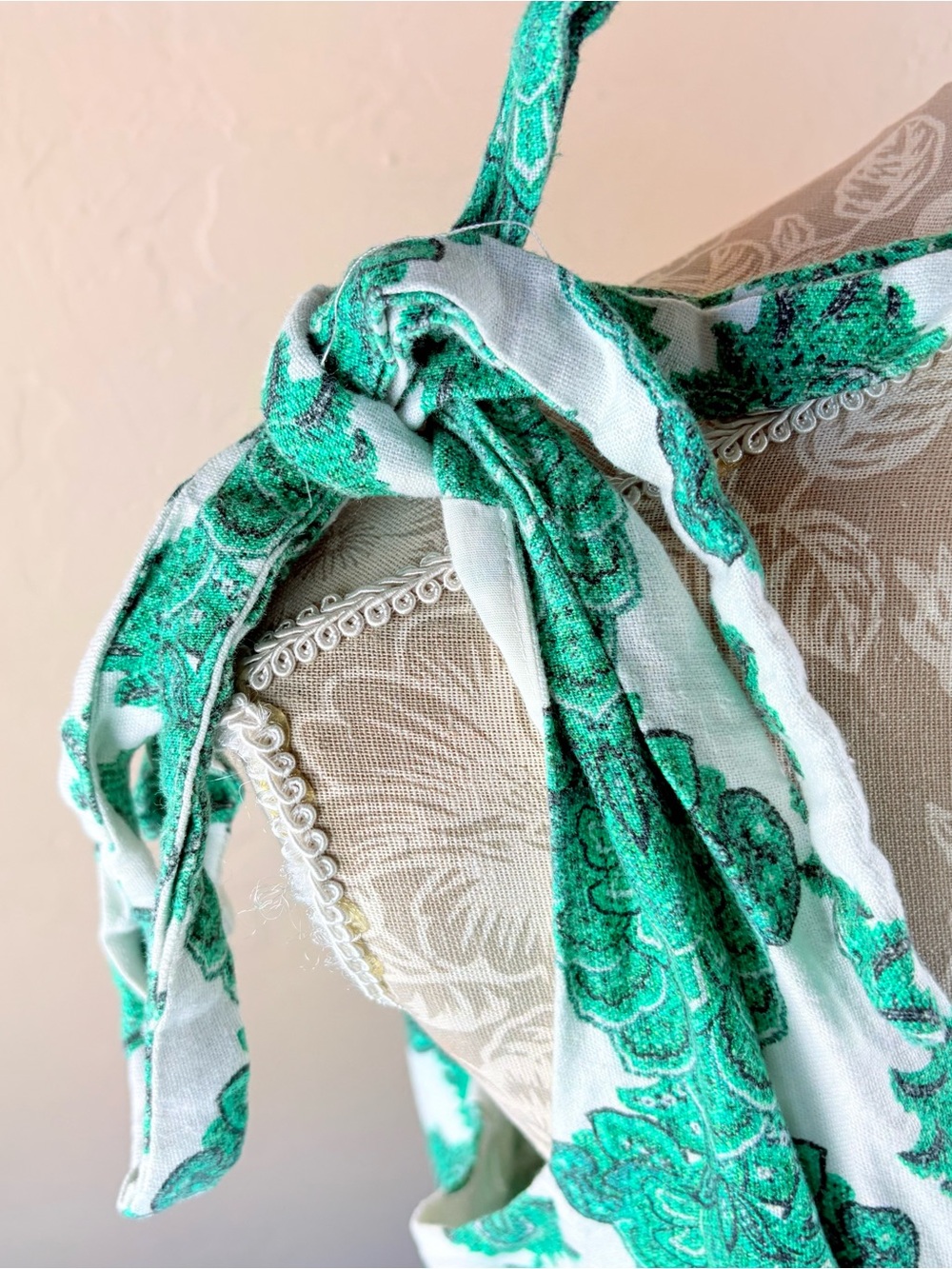 House of Harlow 1960 Green Printed Tiered Dress Linen Sleeveless Women’s Large - Picture 9 of 16